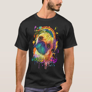 Chubby Puggy  Pug Humour Dutch Bulldog Animal Pun  T-Shirt
