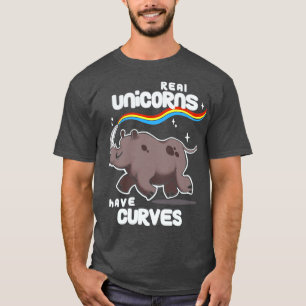 Chubby Real Unicorns Funny Inspirational Quote Cut T-Shirt