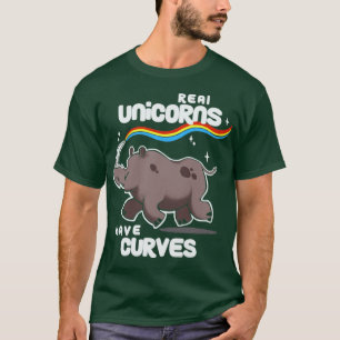Chubby Real Unicorns Funny Inspirational Quote Cut T-Shirt