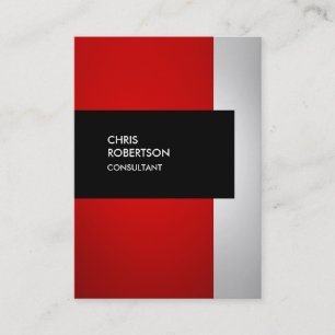 Chubby Red Grey Black Creative Business Card