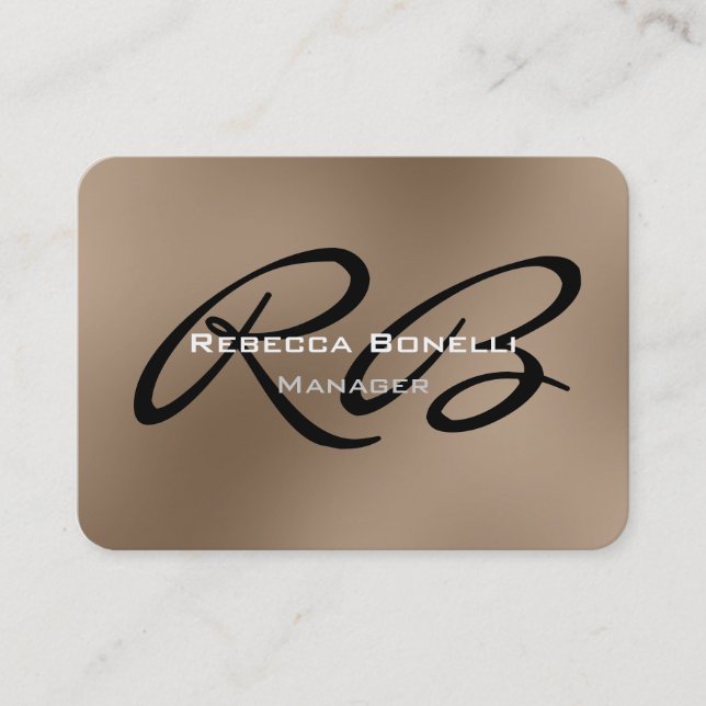 Chubby Rounded Corner Manager Business Card (Front)