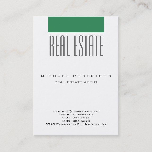 Chubby Sea Green White Clean Agent Business Card (Front)