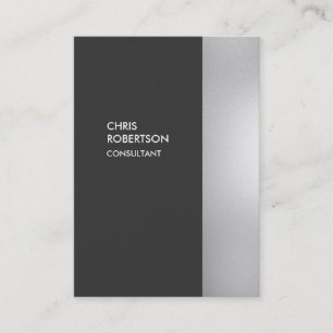 Chubby Stylish Grey Vertical Business Card