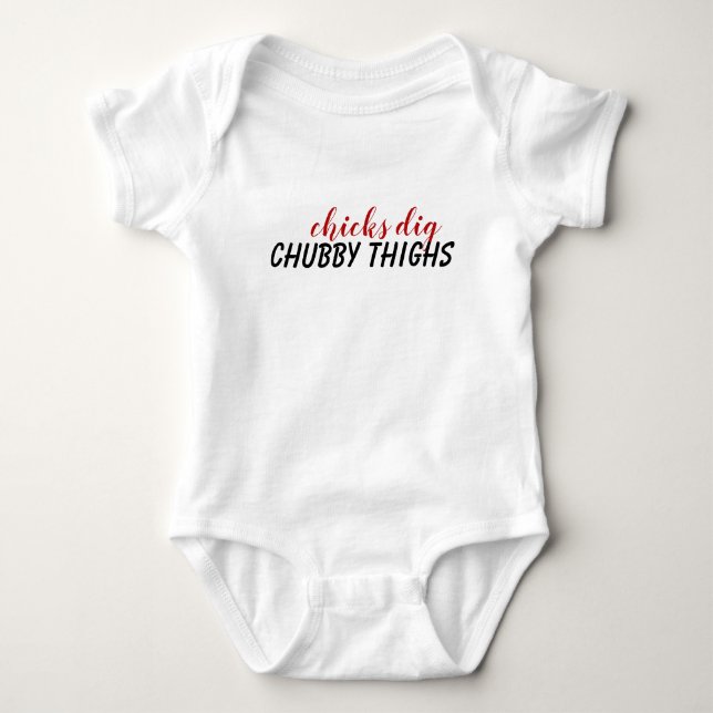Chubby thighs baby body suit bodysuit (Front)