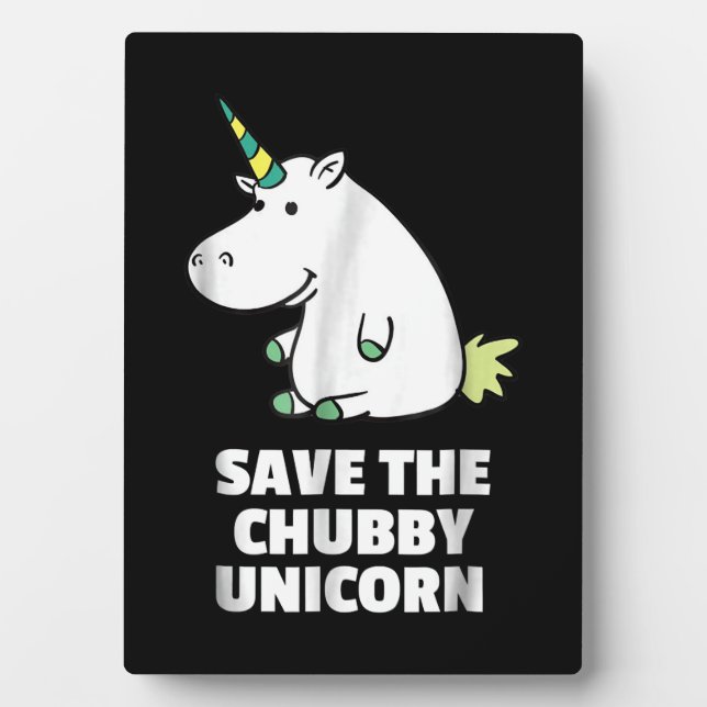 Chubby Unicorn Cute Hippo Gift For Aunt Plaque (Front)