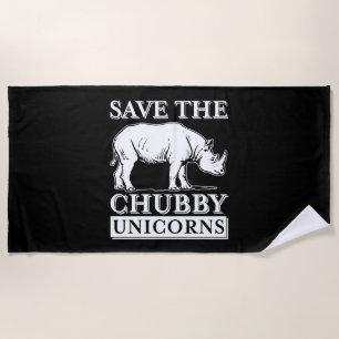 Chubby Unicorns         Beach Towel