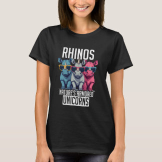 Chubby Unicorns Rhino Lover Cute Rhinoceros Women  T-Shirt