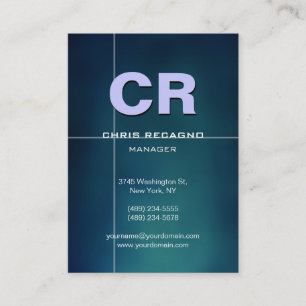 Chubby Vertical Blue Pattern Business Card