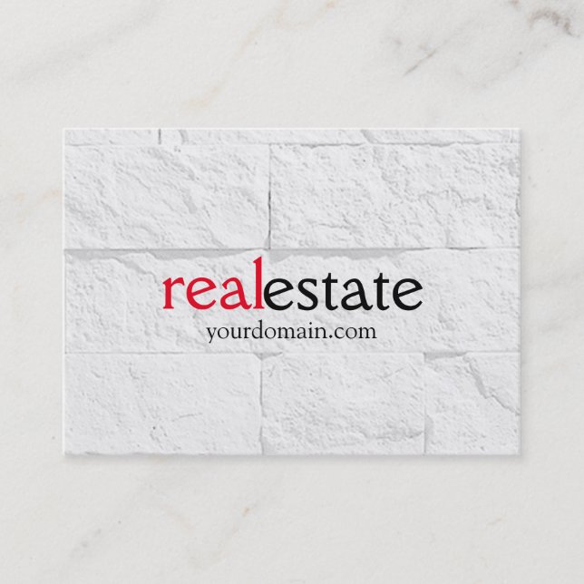 Chubby Wall Real Estate Agent Business Card (Front)