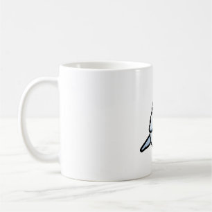 Chubby White-Blue Quaker Parrot Coffee Mug