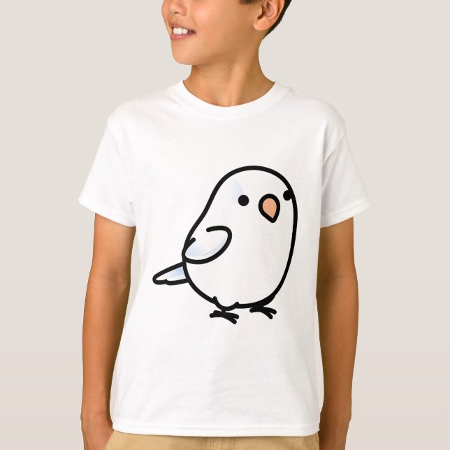 Chubby White Parrotlet T-Shirt (Front)
