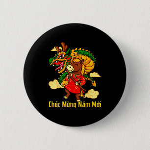 Chuc Mung Nam Moi 2026 Year Of The Horse Dragon Da 6 Cm Round Badge