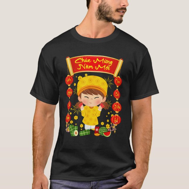 Chuc Mung Nam Moi Happy Lunar New Year Vietnamese  T-Shirt (Front)