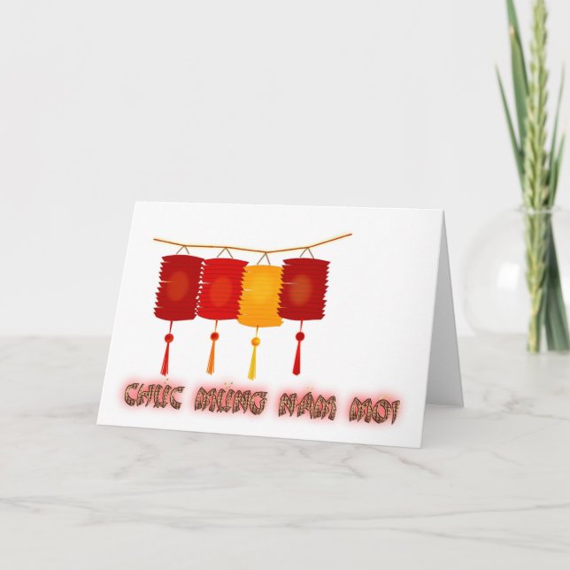 Chuc Mung Nam Moi Vietnamese New Year  Lunar Year Holiday Card (Front)