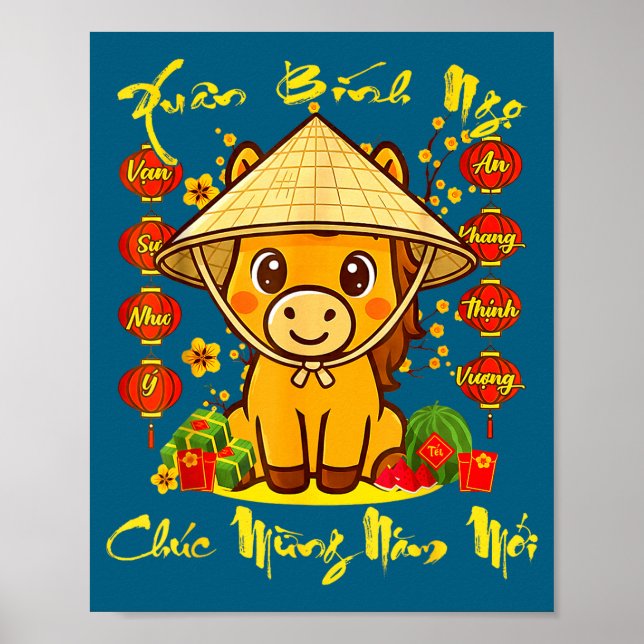 Chuc Mung Nam Moi Vietnamese New Year Of The Horse Poster (Front)