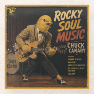 Chuck Canary: a Parody Glass Coaster