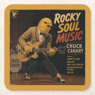 Chuck Canary: a Parody Square Paper Coaster