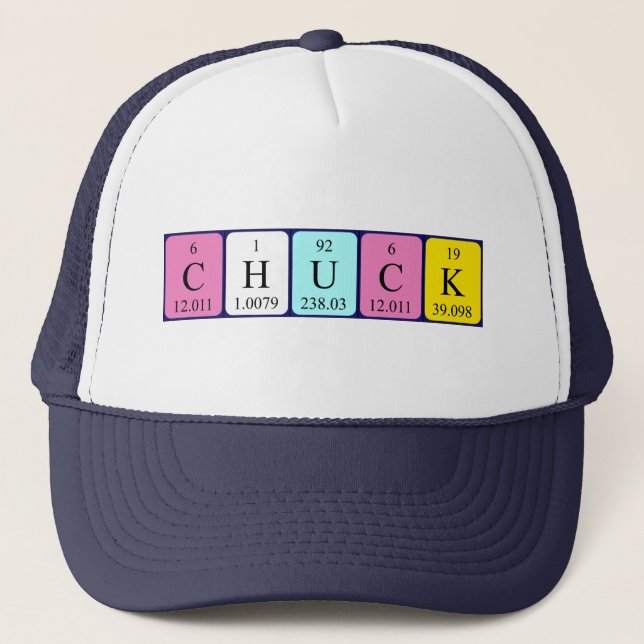 Chuck periodic table name hat (Front)