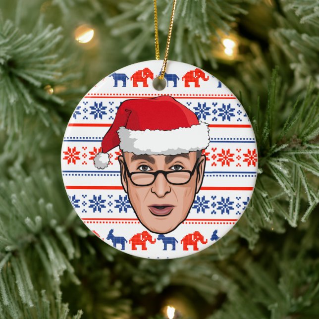 CHUCK SCHUMER CHRISTMAS CERAMIC TREE DECORATION (Tree)