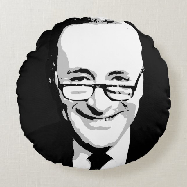 Chuck Schumer Face Round Cushion (Front)