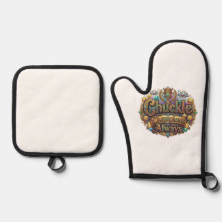 Chuckle Champions Always – Fun Victory Graphic T-S Oven Mitt & Pot Holder Set