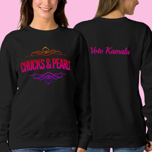 Chucks & Pearls Vote Kamala Sweatshirt