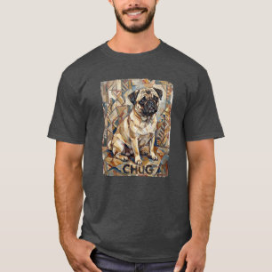 Chug Dog Cubist - Art Dog Vintage Style  T-Shirt