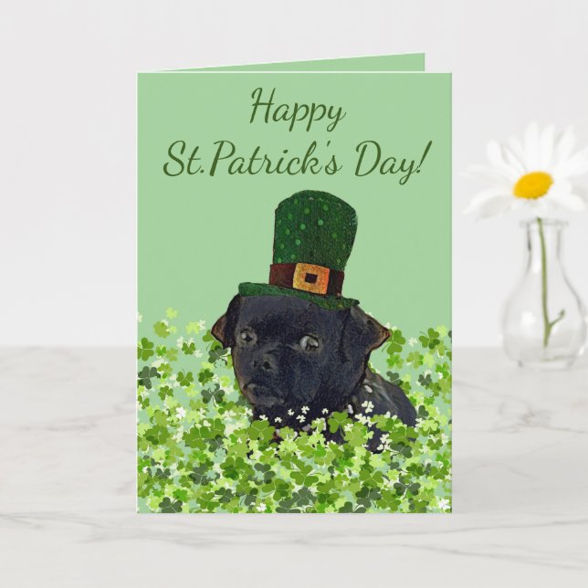 Chug Dog St. Patrick's Day  Card (Small Plant)