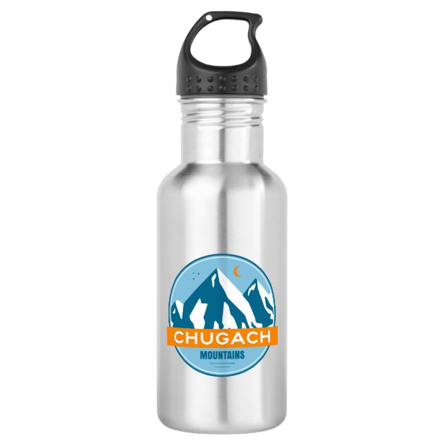 Chugach Mountains Alaska 532 Ml Water Bottle (Front)