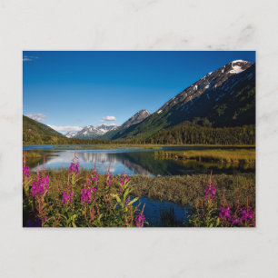 Chugach National Park in Alaska Mountain Lake Postcard