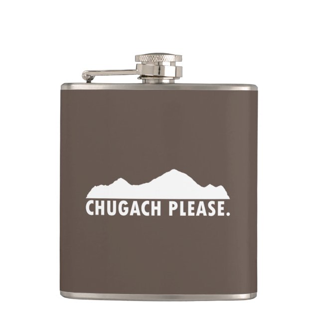Chugach Please Hip Flask (Front)
