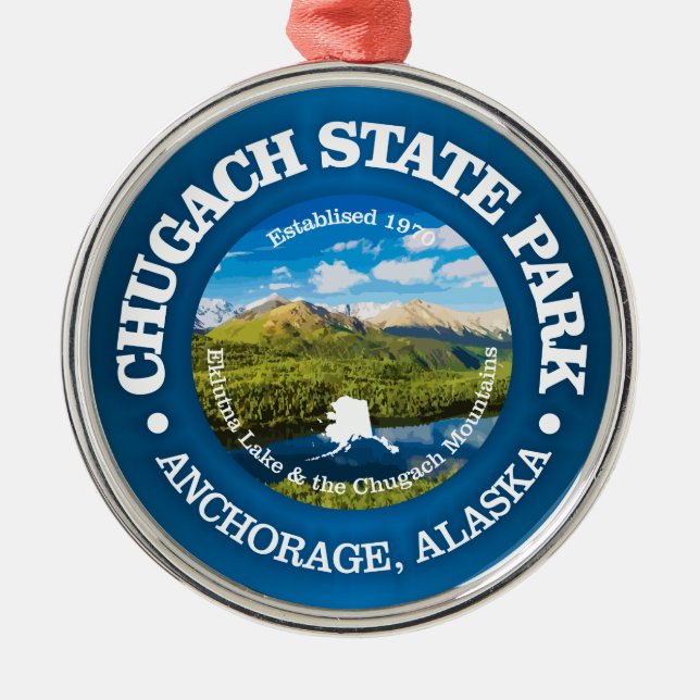Chugach SP Metal Tree Decoration (Front)