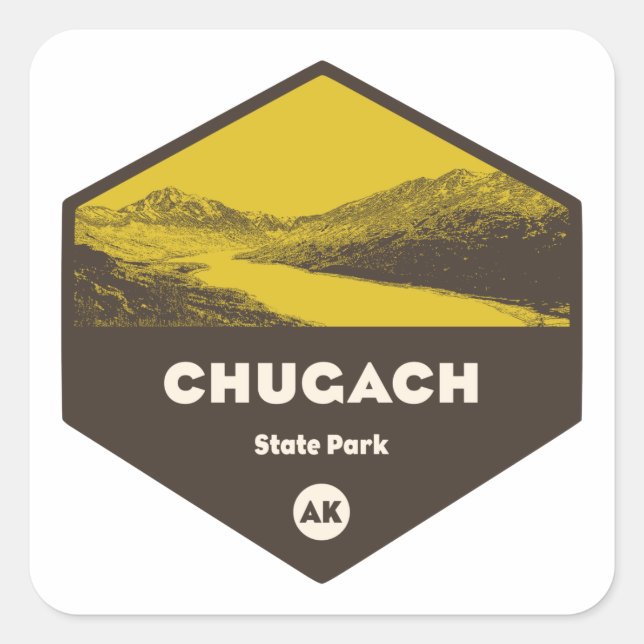 Chugach State Park, Alaska Square Sticker (Front)