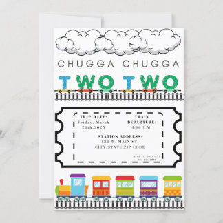 Chugga Chugga Cho Cho Birthday Invitation