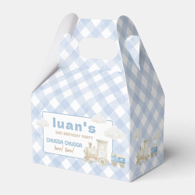 Chugga Chugga Train Birthday  Favour Box (Front Side)