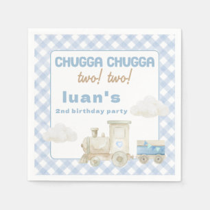 Chugga Chugga Train Birthday Napkin