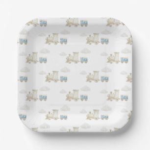Chugga Chugga Train Birthday Paper Plate