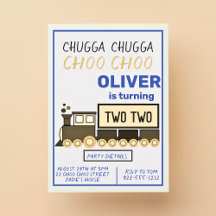 Chugga Chugga Two Two Train Boy's 2nd Birthday