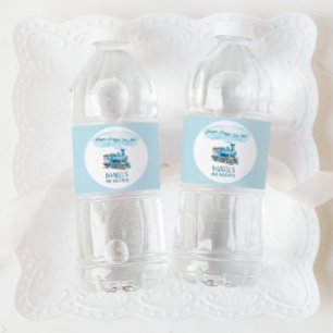 Chugga Two Two Choo Choo Train 2nd Birthday Party Water Bottle Label