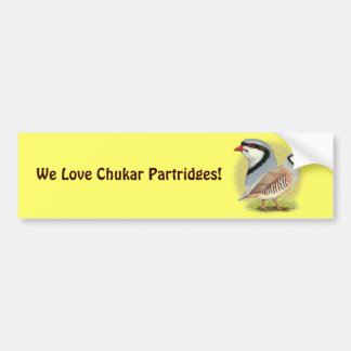 Chukar Partridge Combo Bumper Sticker