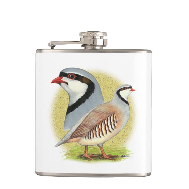 Chukar Partridge Combo Hip Flask (Front)