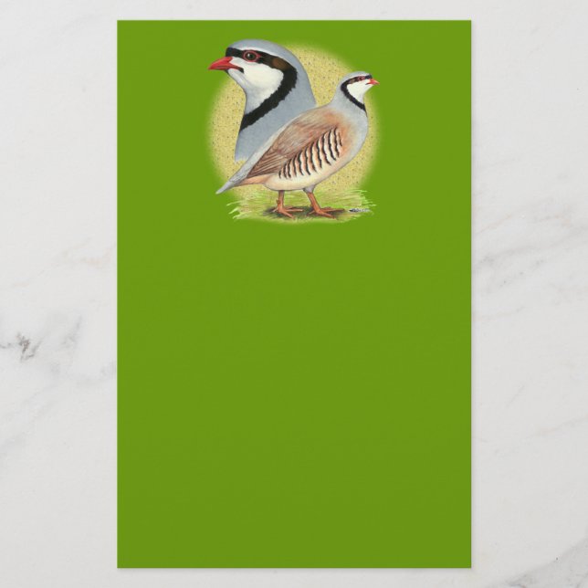 Chukar Partridge Combo Stationery (Front)