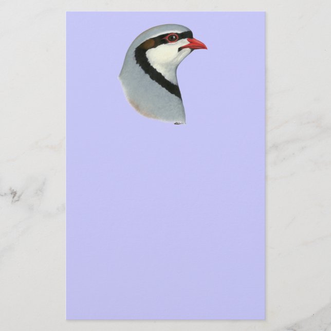 Chukar:  Partridge Head Stationery (Front)