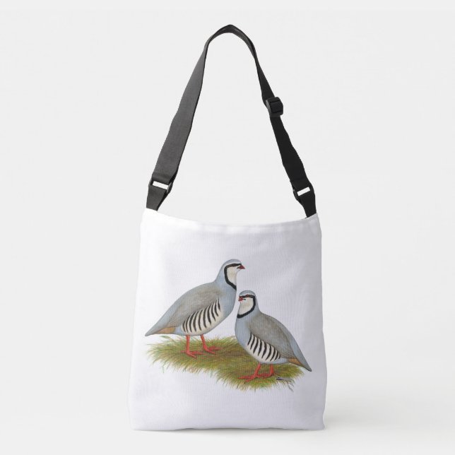 Chukar Partridge Pair Crossbody Bag (Front)