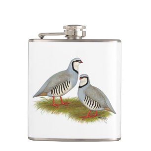 Chukar Partridge Pair Hip Flask