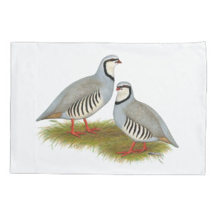 Chukar Partridge Pair Pillowcase