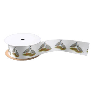 Chukar Partridge Pair Satin Ribbon