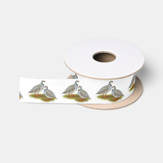 Chukar Partridge Pair Satin Ribbon