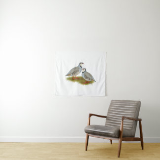 Chukar Partridge Pair Tapestry