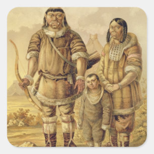 Chukchi Nomads, engraved by Winckelmann and Sons ( Square Sticker